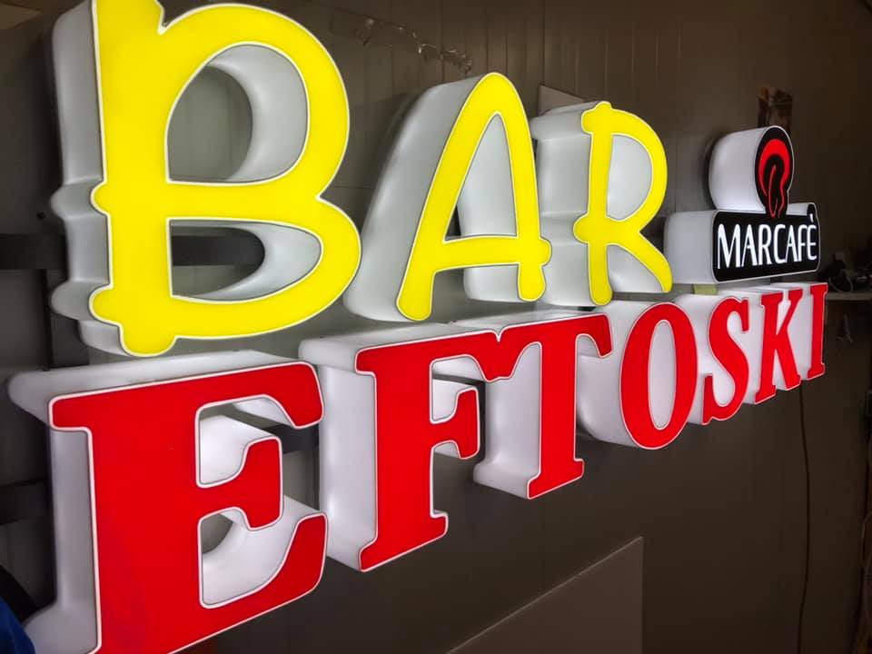Insegne luminose sagomate a lettere scatolate led filo led 3D pLEXIGLASS LAMIERINO PRESSOPIEGATO